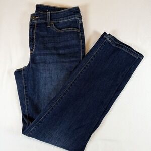 🔴 St. John's Bay Straight Leg Jeans - Dark Wash Stretch Denim - Women's Size 6